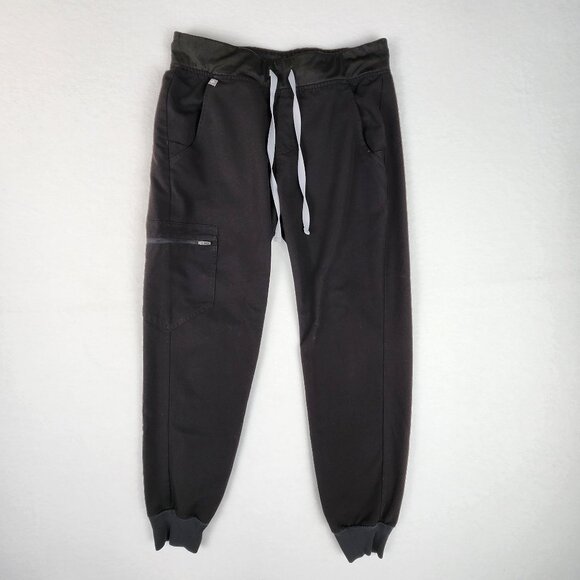 FIGS Womens Zamora Jogger Scrub Pants Size S Black W18SW2005P - Picture 1 of 8